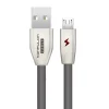 Mey İthalat®  S53 Led Işıklı Micro USB Kablo 1M 3A - Siyah