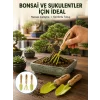 Mey İthalat® Saksı Bitkileri İçin Bahçe El Aleti Seti Ergonomik Ahşap Saplı