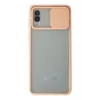Mey İthalat®  Samsung Galaxy A02 Kılıf Palm Buzlu Kamera Sürgülü Silikon - Pembe