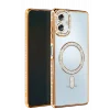 Mey İthalat®  Samsung Galaxy A06 Joke Simli Magneticsafe Kılıf - Gold