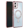 Mey İthalat®  Samsung Galaxy A06 Joke Simli Magneticsafe Kılıf - Pembe