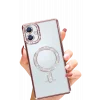 Mey İthalat®  Samsung Galaxy A06 Joke Simli Magneticsafe Kılıf - Pembe