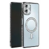 Mey İthalat®  Samsung Galaxy A06 Joke Simli Magneticsafe Kılıf - Siyah