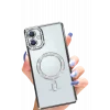 Mey İthalat®  Samsung Galaxy A06 Joke Simli Magneticsafe Kılıf - Siyah