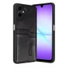 Mey İthalat®  Samsung Galaxy A07 4G Sara Kartvizitli Deri Kılıf - Siyah