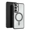 Mey İthalat®  Samsung Galaxy A15 4G Joke Simli Magneticsafe Kılıf - Siyah
