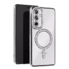 Mey İthalat®  Samsung Galaxy A16 5G Joke Simli Magneticsafe Kılıf - Gümüş