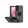 Mey İthalat®  Samsung Galaxy A16 5G Kılıf Montreal Yüzüklü Silikon Kapak - Siyah