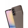 Mey İthalat®  Samsung Galaxy A17 5G Auto Focus Karbon Kapak - Kahverengi