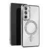 Mey İthalat®  Samsung Galaxy A17 5G Joke Simli Magneticsafe Kılıf - Gümüş