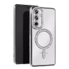 Mey İthalat®  Samsung Galaxy A17 5G Joke Simli Magneticsafe Kılıf - Gümüş