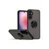 Mey İthalat®  Samsung Galaxy A17 5G Montreal Yüzüklü Silikon Kapak - Siyah