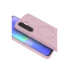 Mey İthalat®  Samsung Galaxy A17 5G Regal Magsafe Standlı Kapak - Açık Pembe