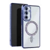 Mey İthalat®  Samsung Galaxy A25 5G Joke Simli Magneticsafe Kılıf - Mavi
