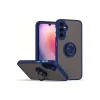 Mey İthalat®  Samsung Galaxy A26 Kılıf Montreal Yüzüklü Silikon Kapak - Lacivert