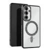 Mey İthalat®  Samsung Galaxy A35 5G Joke Simli Magneticsafe Kılıf - Siyah