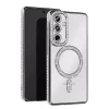 Mey İthalat®  Samsung Galaxy A56 Joke Simli Magneticsafe Kılıf - Gümüş