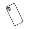 Mey İthalat®  Samsung Galaxy A71 Kılıf Miami Şeffaf Silikon - Koyu Yeşil
