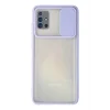 Mey İthalat®  Samsung Galaxy A71 Kılıf Palm Buzlu Kamera Sürgülü Silikon - Lila