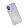 Mey İthalat®  Samsung Galaxy A71 Kılıf Palm Buzlu Kamera Sürgülü Silikon - Lila