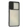 Mey İthalat®  Samsung Galaxy A71 Kılıf Palm Buzlu Kamera Sürgülü Silikon - Siyah