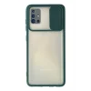 Mey İthalat®  Samsung Galaxy A71 Kılıf Palm Buzlu Kamera Sürgülü Silikon - Yeşil