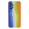 Mey İthalat®  Samsung Galaxy A73 5G Kılıf Ebruli Lansman Silikon - Mavi-Turuncu