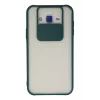 Mey İthalat®  Samsung Galaxy J7 Kılıf Palm Buzlu Kamera Sürgülü Silikon - Yeşil