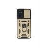 Mey İthalat®  Samsung Galaxy M14 5G Kılıf Pars Lens Yüzüklü Silikon - Gold