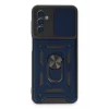 Mey İthalat®  Samsung Galaxy M14 5G Kılıf Pars Lens Yüzüklü Silikon - Lacivert