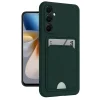 Mey İthalat®  Samsung Galaxy M15 Kelvin Kartvizitli Silikon - Koyu Yeşil
