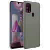 Mey İthalat®  Samsung Galaxy M31 Kılıf Nano içi Kadife Silikon - Koyu Yeşil