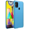 Mey İthalat®  Samsung Galaxy M31 Kılıf Nano içi Kadife Silikon - Mavi