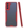 Mey İthalat®  Samsung Galaxy S21 FE Kılıf Platin Silikon - Kırmızı