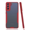 Mey İthalat®  Samsung Galaxy S21 FE Kılıf Platin Silikon - Kırmızı