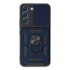 Mey İthalat®  Samsung Galaxy S22 Kılıf Pars Lens Yüzüklü Silikon - Lacivert