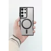 Mey İthalat®  Samsung Galaxy S23 Kılıf Boyi Magsafe Silikon Kapak - Derin Mor