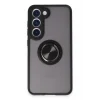 Mey İthalat®  Samsung Galaxy S23 Kılıf Montreal Yüzüklü Silikon Kapak - Siyah