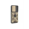 Mey İthalat®  Samsung Galaxy S23 Kılıf Pars Lens Yüzüklü Silikon - Gold