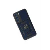 Mey İthalat®  Samsung Galaxy S23 Kılıf Pars Lens Yüzüklü Silikon - Lacivert