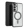 Mey İthalat®  Samsung Galaxy S24 FE Joke Simli Magneticsafe Kılıf - Siyah