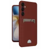 Mey İthalat®  Samsung Galaxy S24 FE Kılıf Kelvin Kartvizitli Silikon - Bordo