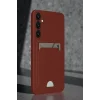 Mey İthalat®  Samsung Galaxy S24 FE Kılıf Kelvin Kartvizitli Silikon - Bordo