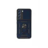 Mey İthalat®  Samsung Galaxy S24 Kılıf Pars Lens Yüzüklü Silikon - Lacivert