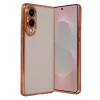 Mey İthalat®  Samsung Galaxy S25 Edge  Lensli Silikon - Çöl Titanyum
