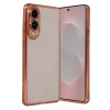 Mey İthalat®  Samsung Galaxy S25 Edge  Lensli Silikon - Çöl Titanyum