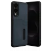 Mey İthalat®  Samsung Galaxy S25 Edge Sara Kartvizitli Deri Kılıf - Lacivert