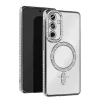 Mey İthalat®  Samsung Galaxy S25 FE Joke Simli Magneticsafe Kılıf - Gümüş