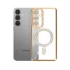 Mey İthalat®  Samsung Galaxy S26 Joke Simli Magneticsafe Kılıf - Gold