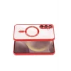 Mey İthalat®  Samsung Galaxy S26 Plus Kross Magneticsafe Kapak - Kırmızı